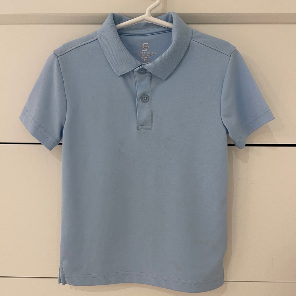 Class Club Blue Polo Shirt Short Sleeve Cotton